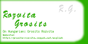 rozvita grosits business card